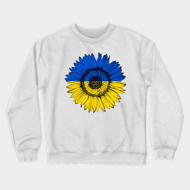 Support Ukraine sunflower National Ukraine flag Crewneck Sweatshirt by LeonAd